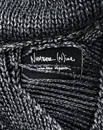 Number (N)ine SS07 “About a boy” Distressed Grunge Oversized Knit Sweater