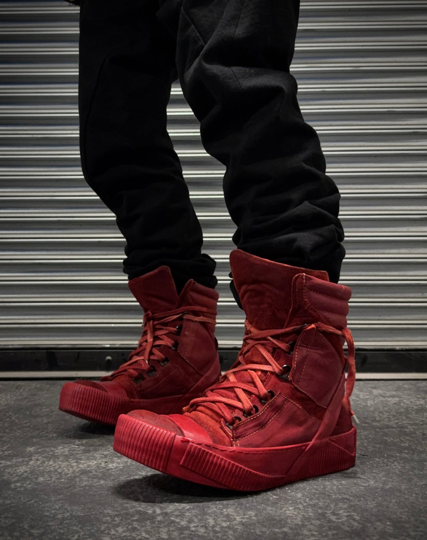 Boris Bidjan Saberi AW15-16 'BAMBA 4' Lamb Leather High-top Sneakers