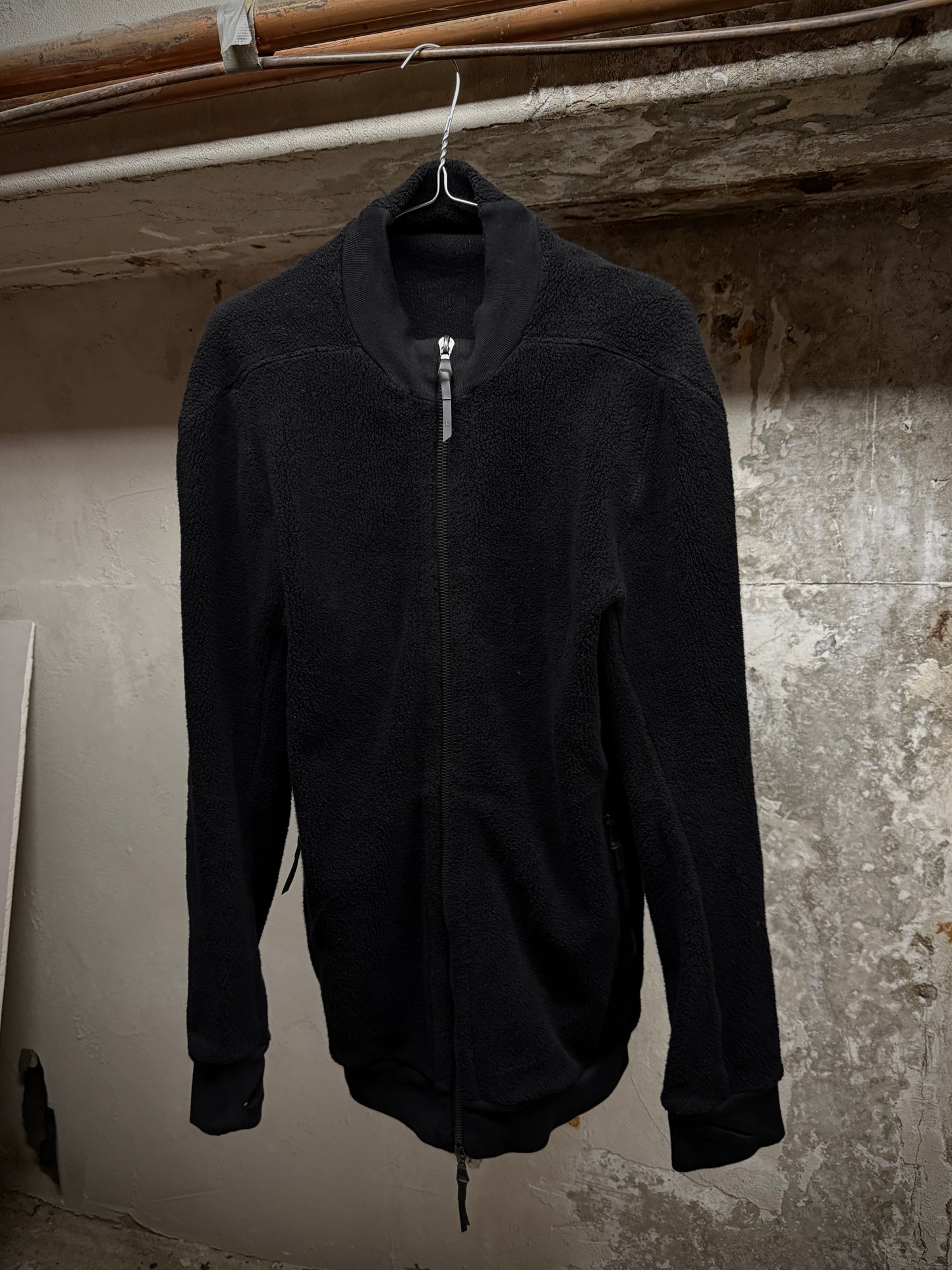 11 by Boris Bidjan Saberi Raglan Cotton Fleece Zip Up Jacket