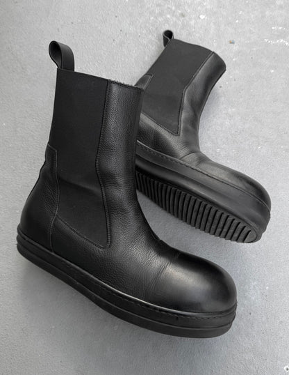 Rick Owens AW20 “PERFORMA” Beetle Chelsea Leather Boots