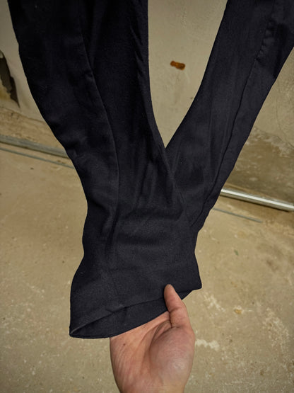 DEOVA 2010s Dark Navy Wool J-cut Cargos Pants