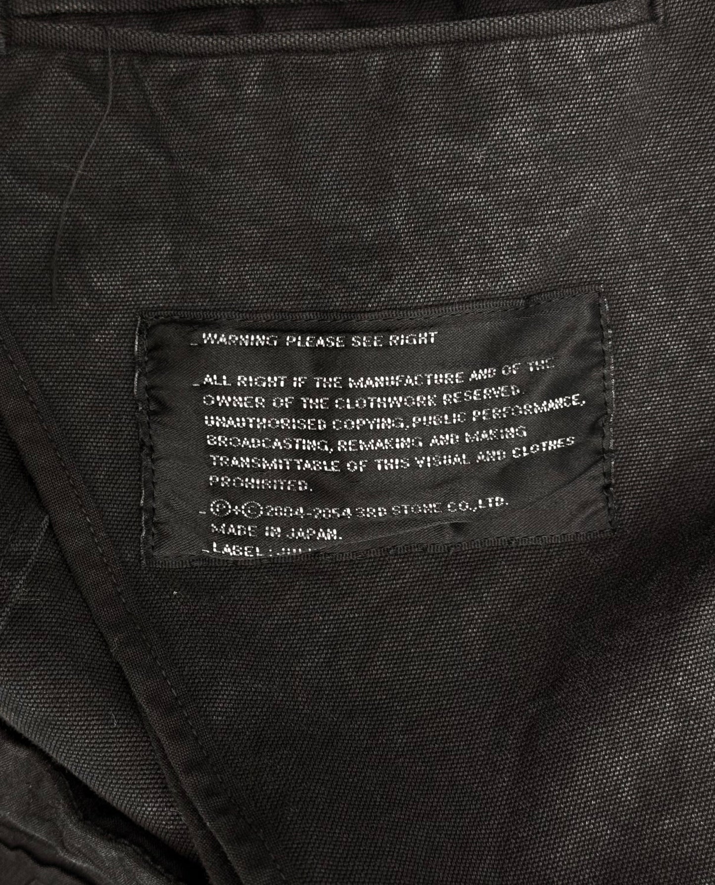 Julius_7 AW04-05 “thieves;” Faded Cotton Canvas Blazer