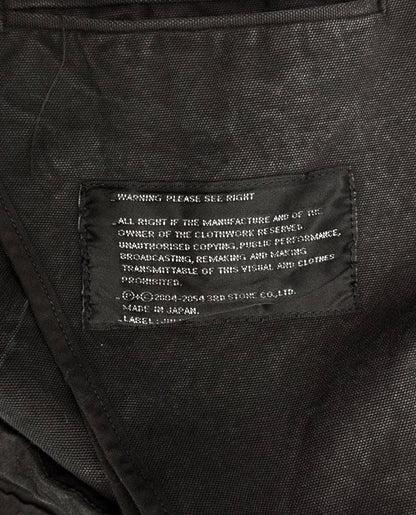 Julius_7 AW04-05 “thieves;” Faded Cotton Canvas Blazer