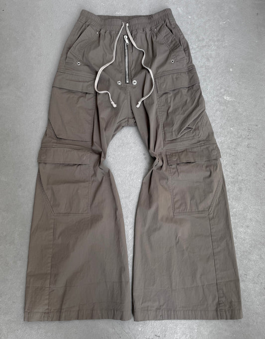 Rick Owens SS25 "HOLLYWOOD" DUST Wide-leg Cargobelas Cargo Pants