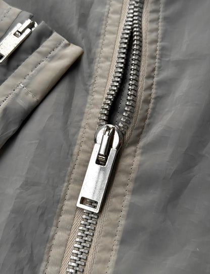 Rick Owens SS13 "ISLAND" PEARL Mollino Poly Zip-Up Jacket detail | DRIEW GARMENTS