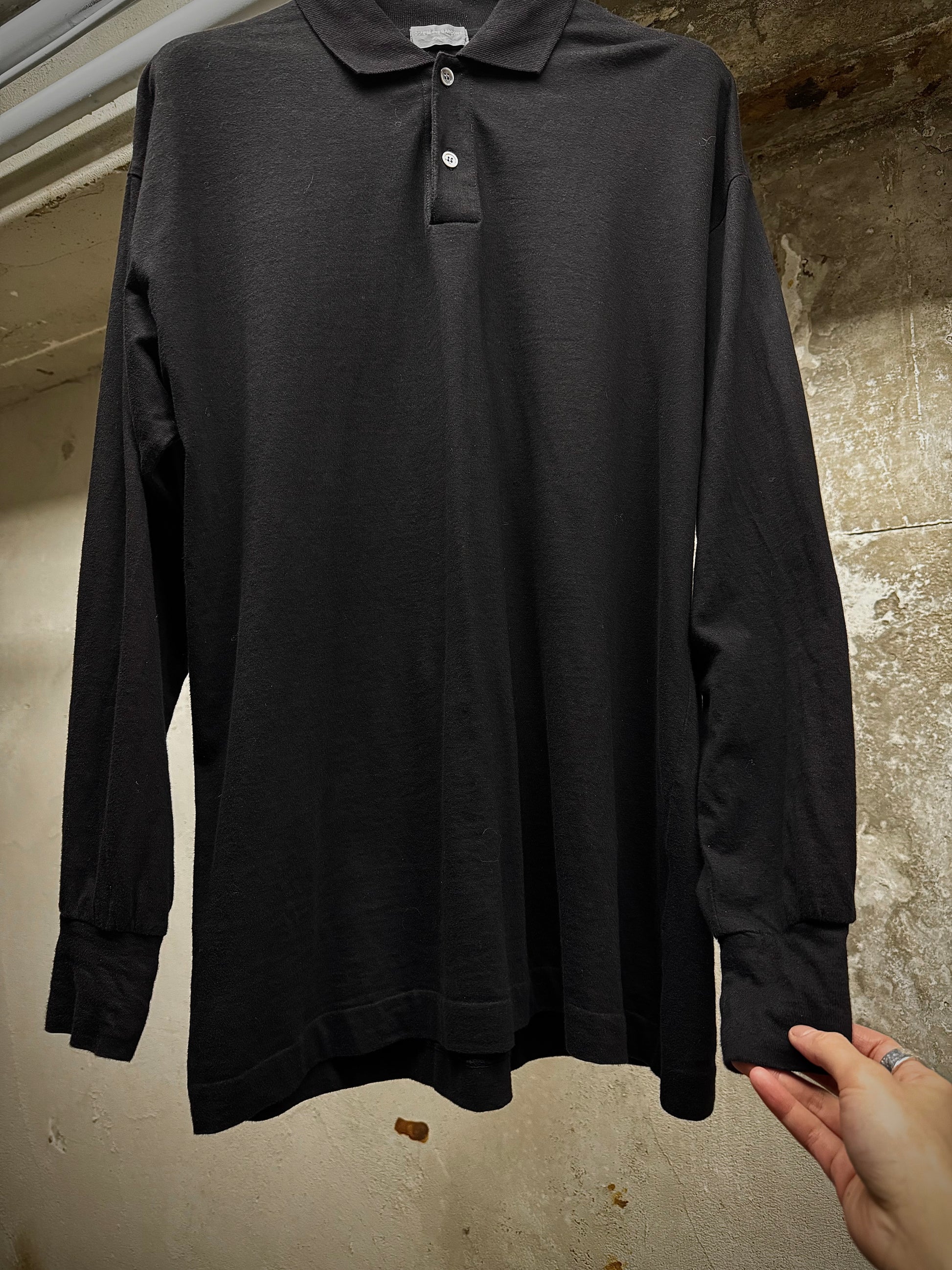 COMME des GARÇONS HOMME AD1988 Long-sleeves Polo Shirt detail | DRIEW GARMENTS