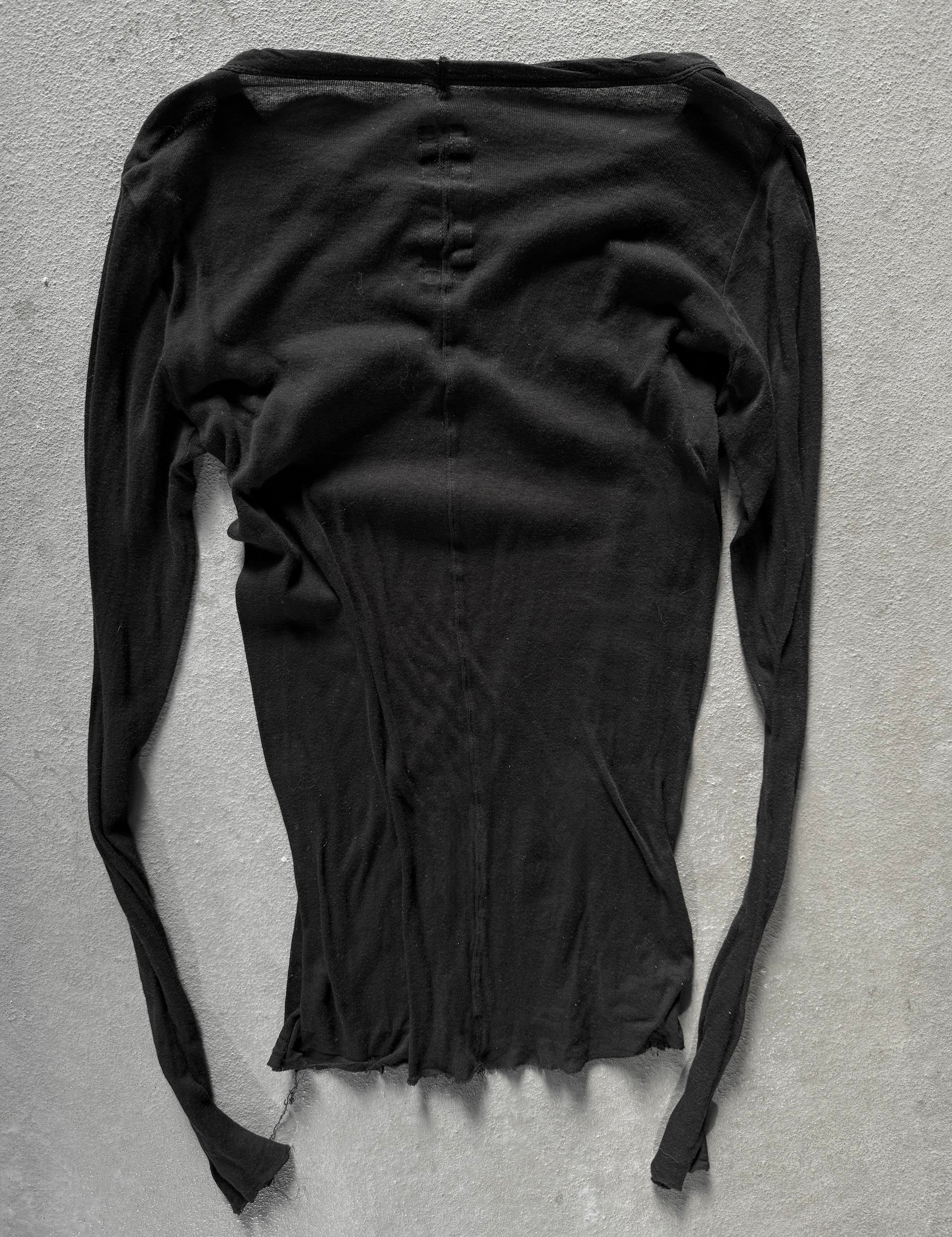 Rick Owens SS13 "ISLAND" BLACK Sheer Long-sleeves detail | DRIEW GARMENTS
