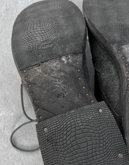 A DICIANNOVEVENTITRE (A1923) Reverse Horse Leather '06' Ankle Boots