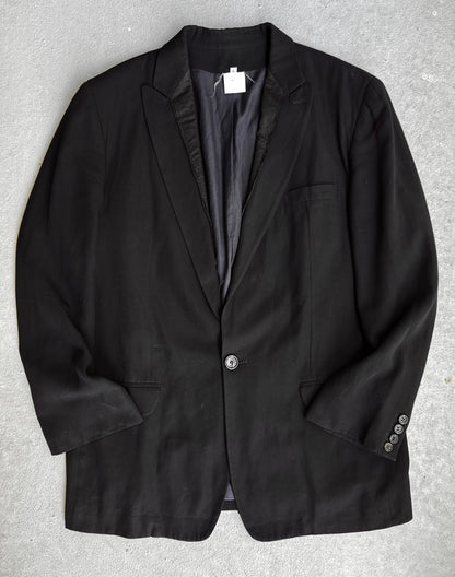 Ann Demeulemeester Early 00s Oversized Fraying Button Blazer
