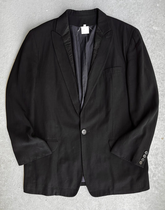 Ann Demeulemeester Early 00s Oversized Fraying Button Blazer