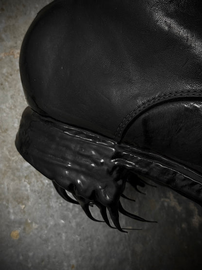 Carol Christian Poell ‘AM/2759SP-IN CORSS-PTC/010B’ Horse Leather Prosthetic Buckle Drip Boots detail | DRIEW GARMENTS