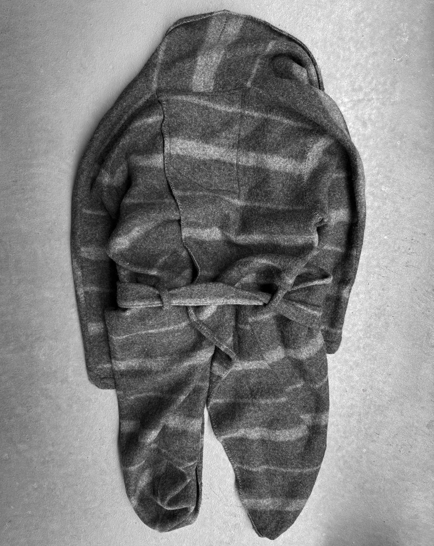 DAMIR DOMA AW10 Stripe Wool Robe Infinity Heavy Coat