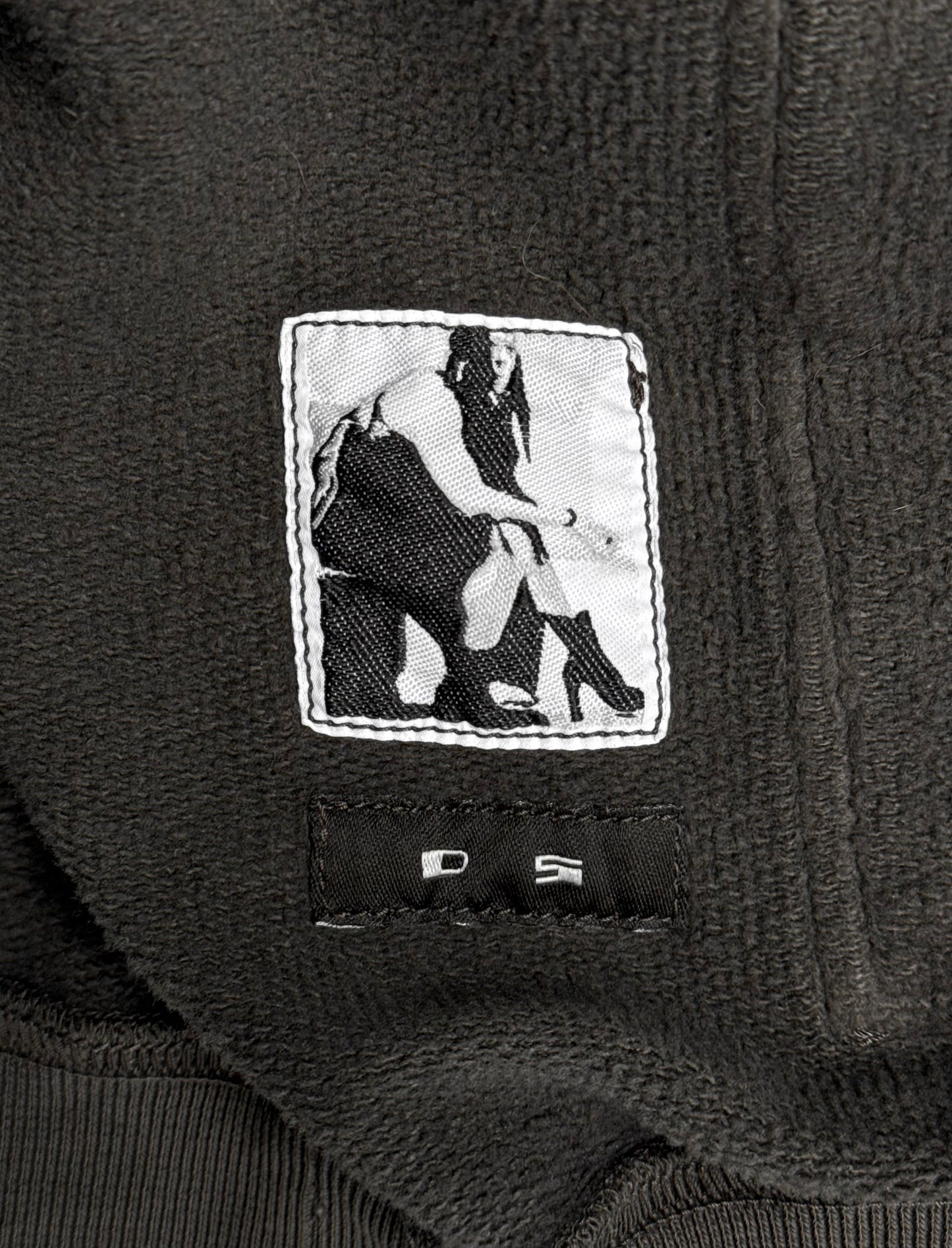 Rick Owens DRKSHDW SS12 “NASKA” Dark Dust Drawstring Hoodie