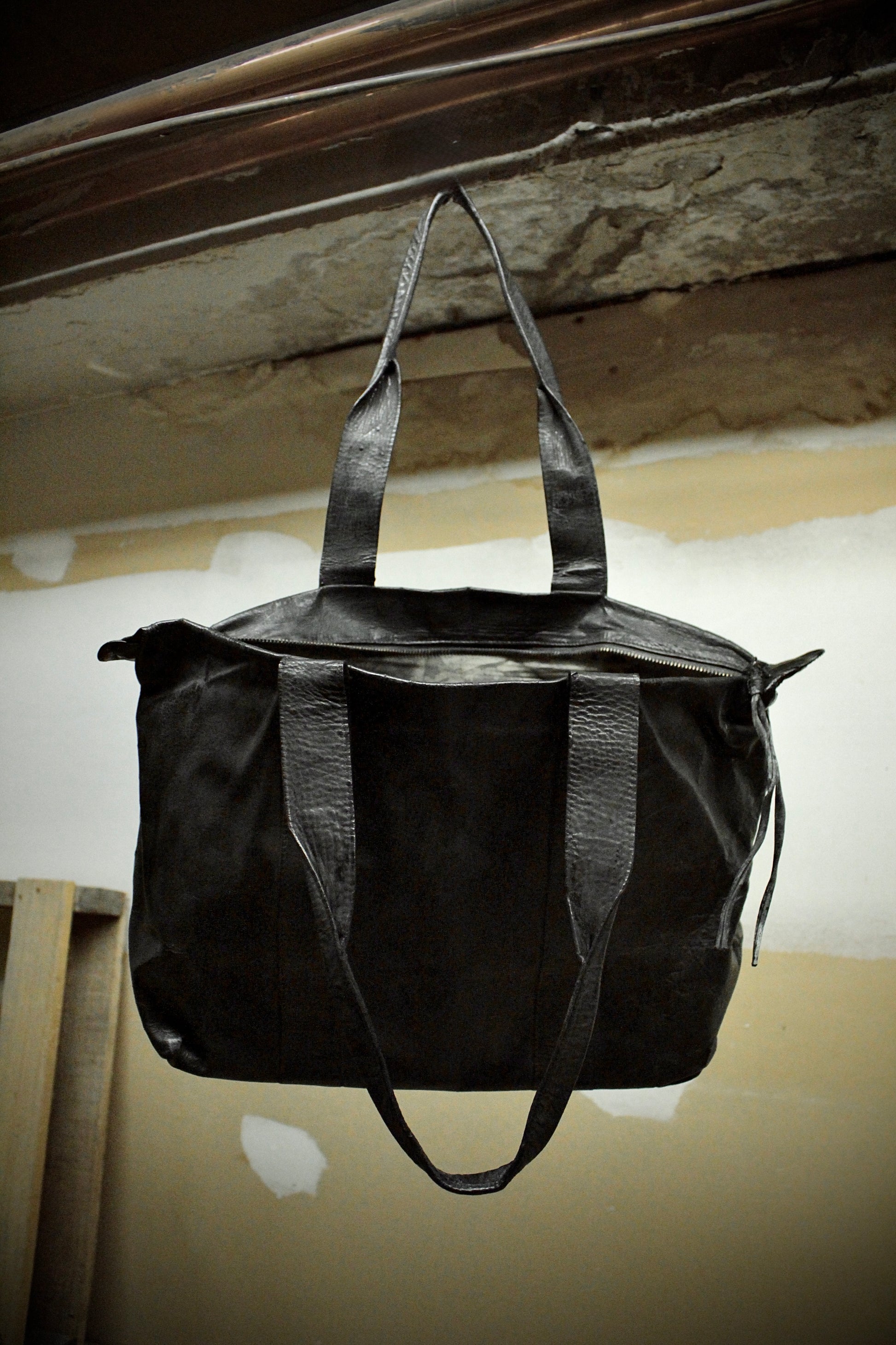 Fabio Quaranta 'FQR' Early 00s Hand Painted Leather Tote Bag detail | DRIEW GARMENTS