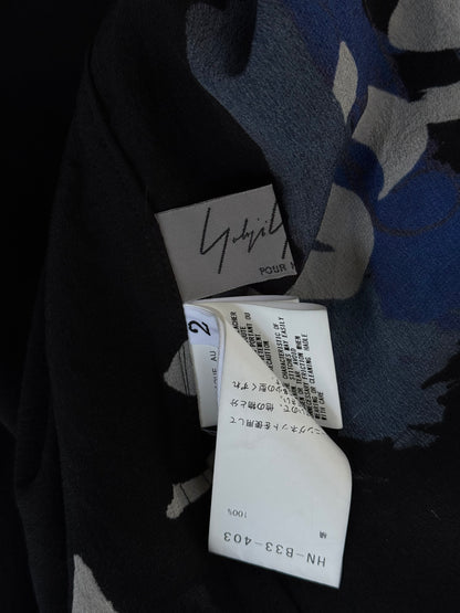 Yohji Yamamoto POUR HOMME SS20 ‘Holding Hands’ Silk Button-up Shirt