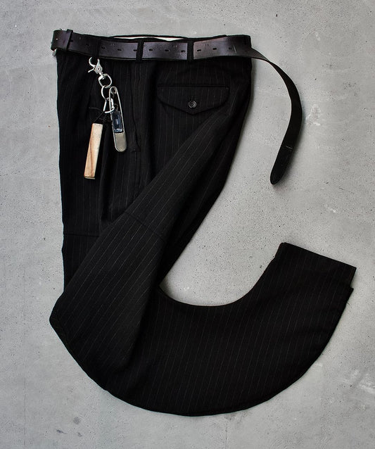 COMME des GARÇONS AW10 Wool Stripe Deformed Twisted Trousers