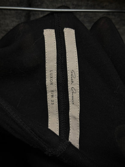 Rick Owens AW23 "LUXOR" Black Sheer Long-sleeves detail | DRIEW GARMENTS