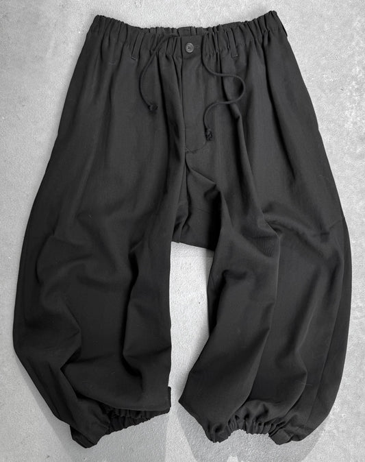 Yohji Yamamoto POUR HOMME SS20 Pleated Drop-crotch Balloon Crop Pants
