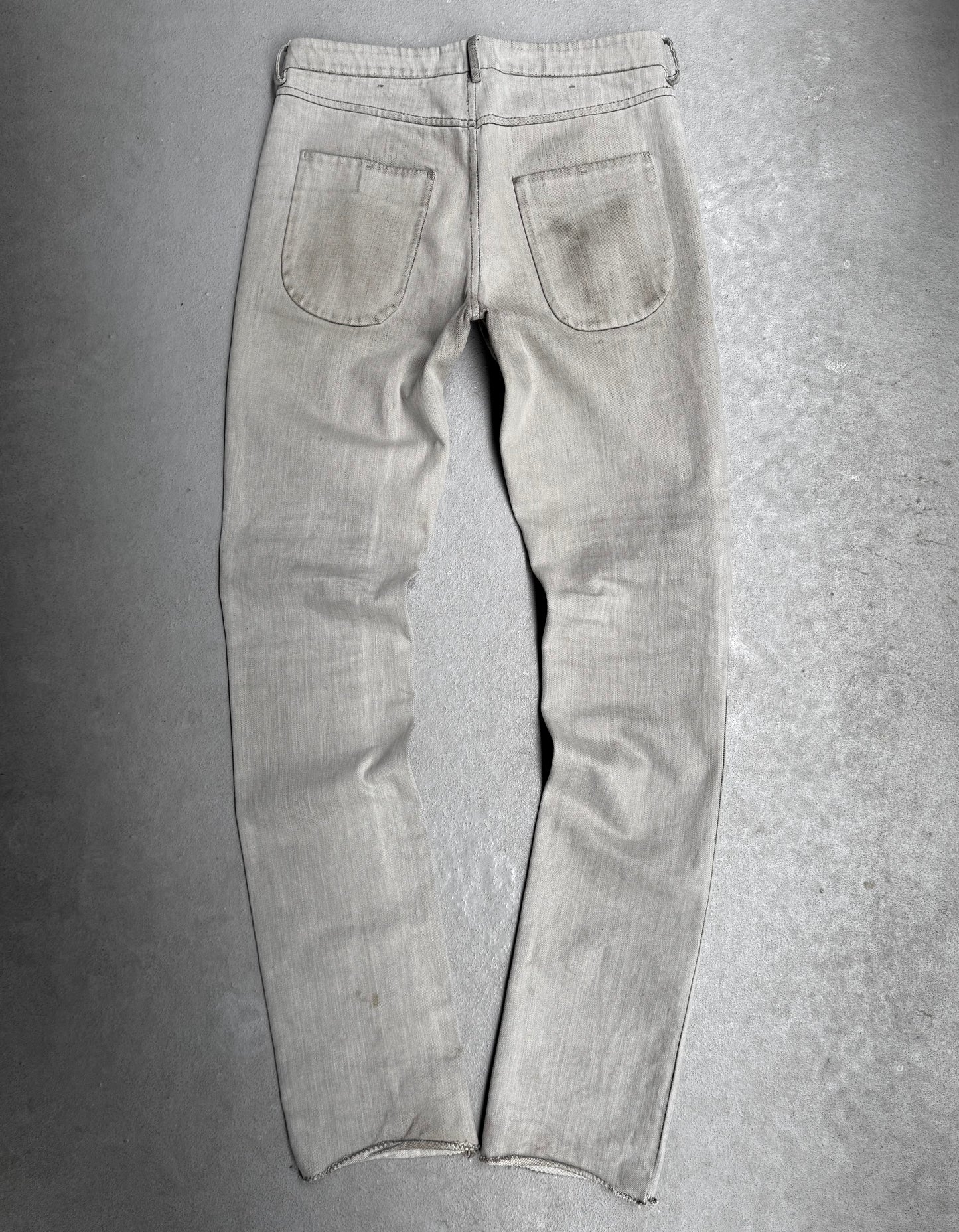 Label Under Construction Raw Hem Grey Denim