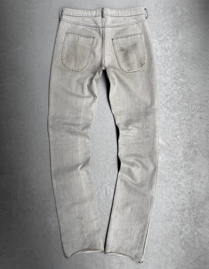 Label Under Construction Raw Hem Grey Denim