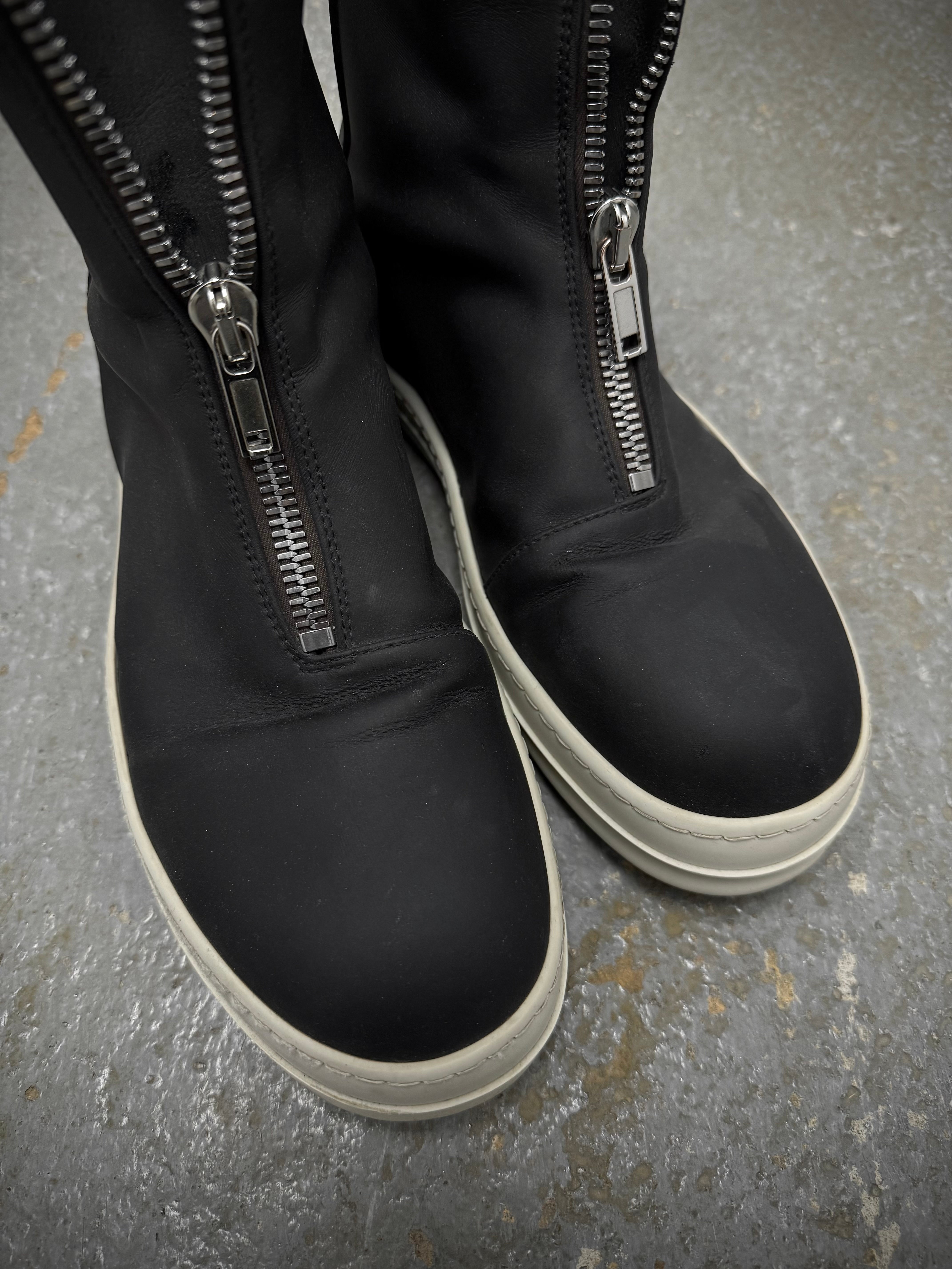 rickowens ブーツ Rick Owens AW20 Front Zip Polyurethane Sneaker Boots | DRIEW