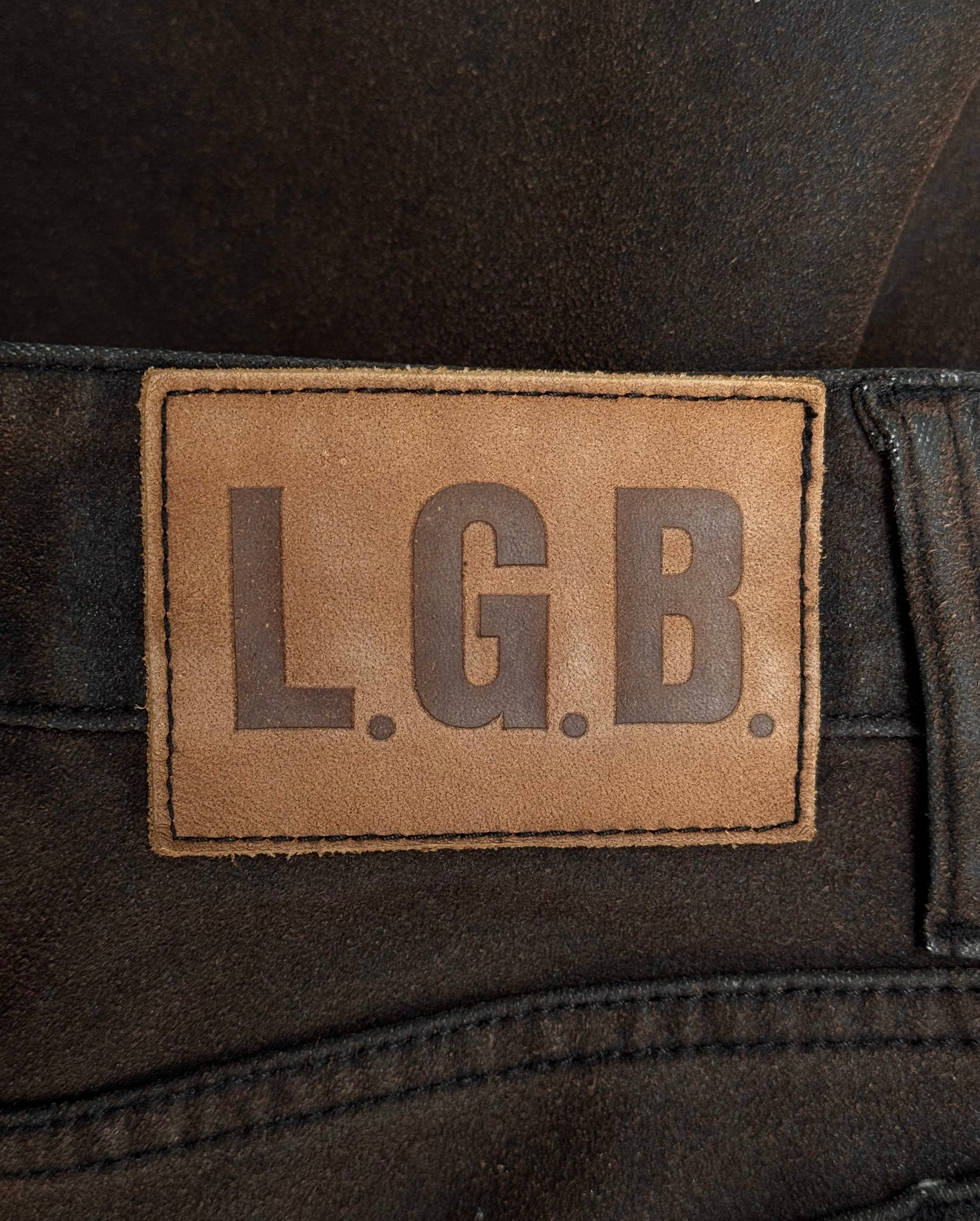 L.G.B. Waxed Brown Bell-Bottom Flare Denim | Size 25 – DRIEW