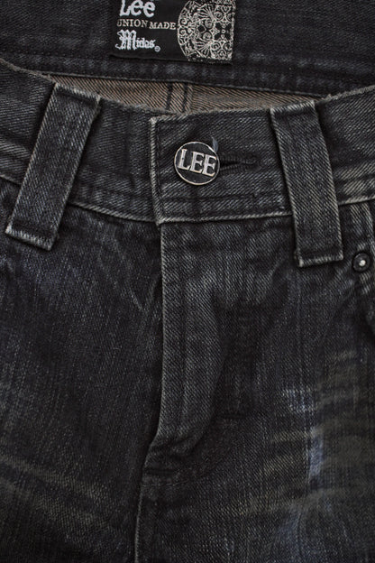 Midas x LEE Early 00s Mud Washed Blue Studded Bootcut Denim detail | DRIEW GARMENTS