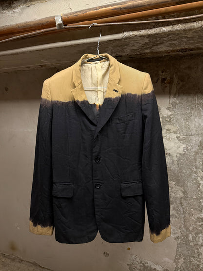 COMME des GARÇONS HOMME PLUS EVERGREEN AW08 Two Toned Bleached Wool Blazer