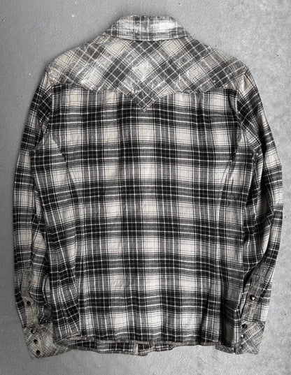 Isamu Katayama “BACKLASH” SS15 Pig Leather Trim Studded Western Shirt