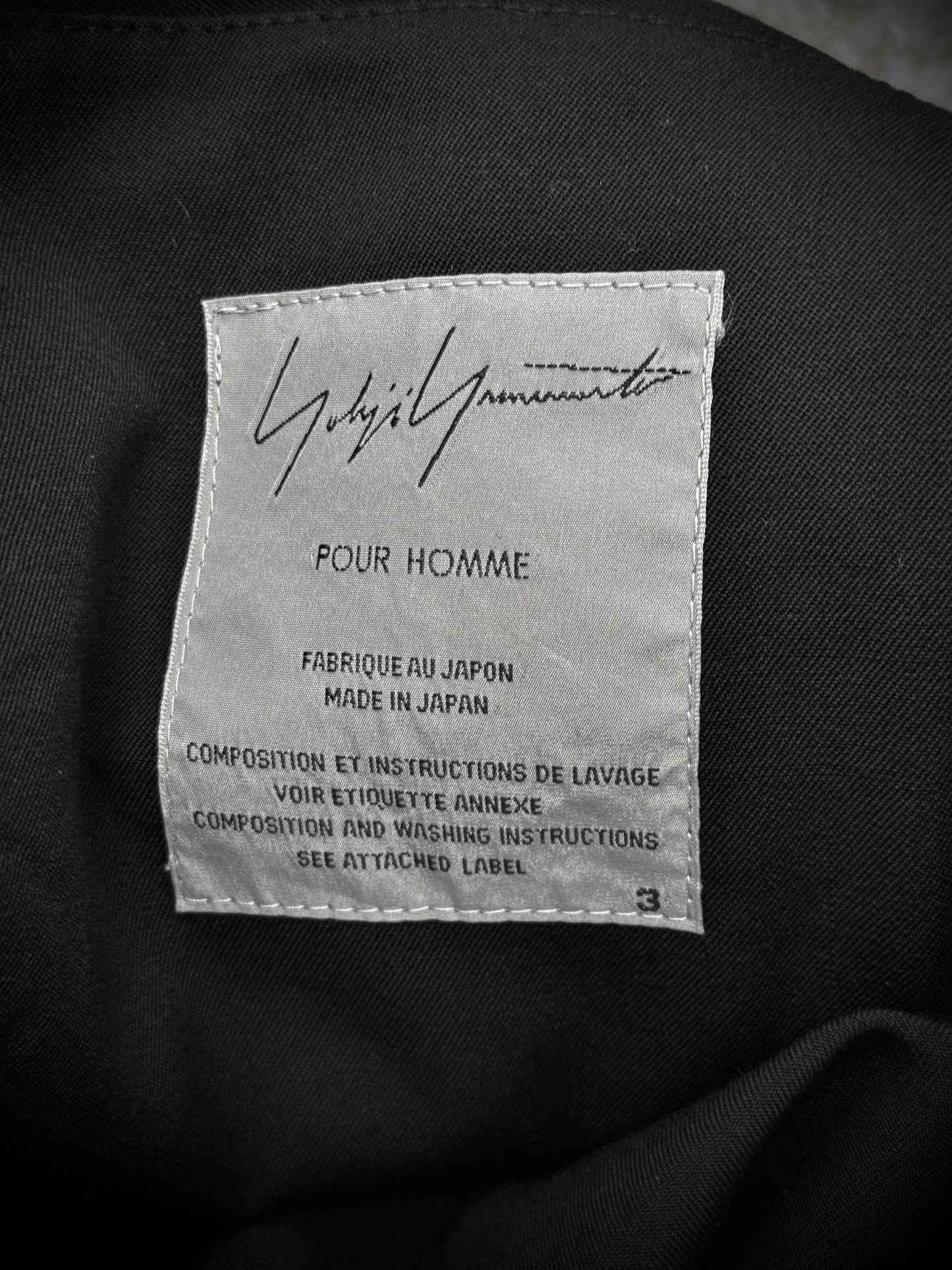 Yohji Yamamoto POUR HOMME AW16 Unlined Wool Gabardine Military Field Jacket detail | DRIEW GARMENTS