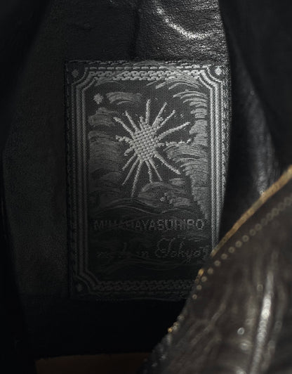 MiharaYasuhiro SS08 Distressed Leather Cap-Toe Military Heel Boots