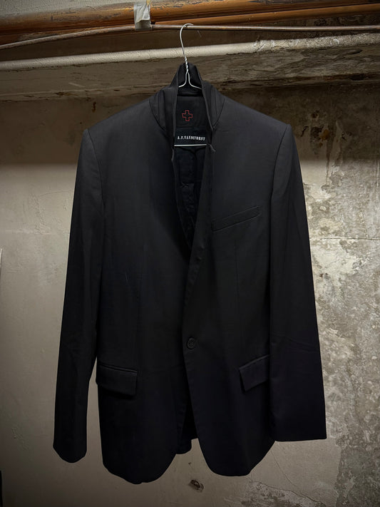 A.F.Vandevorst Early 00s Classic Notched Lapel Single Button Blazer