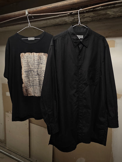 Yohji Yamamoto POUR HOMME SS25 Classic Oversized Shirt detail | DRIEW GARMENTS