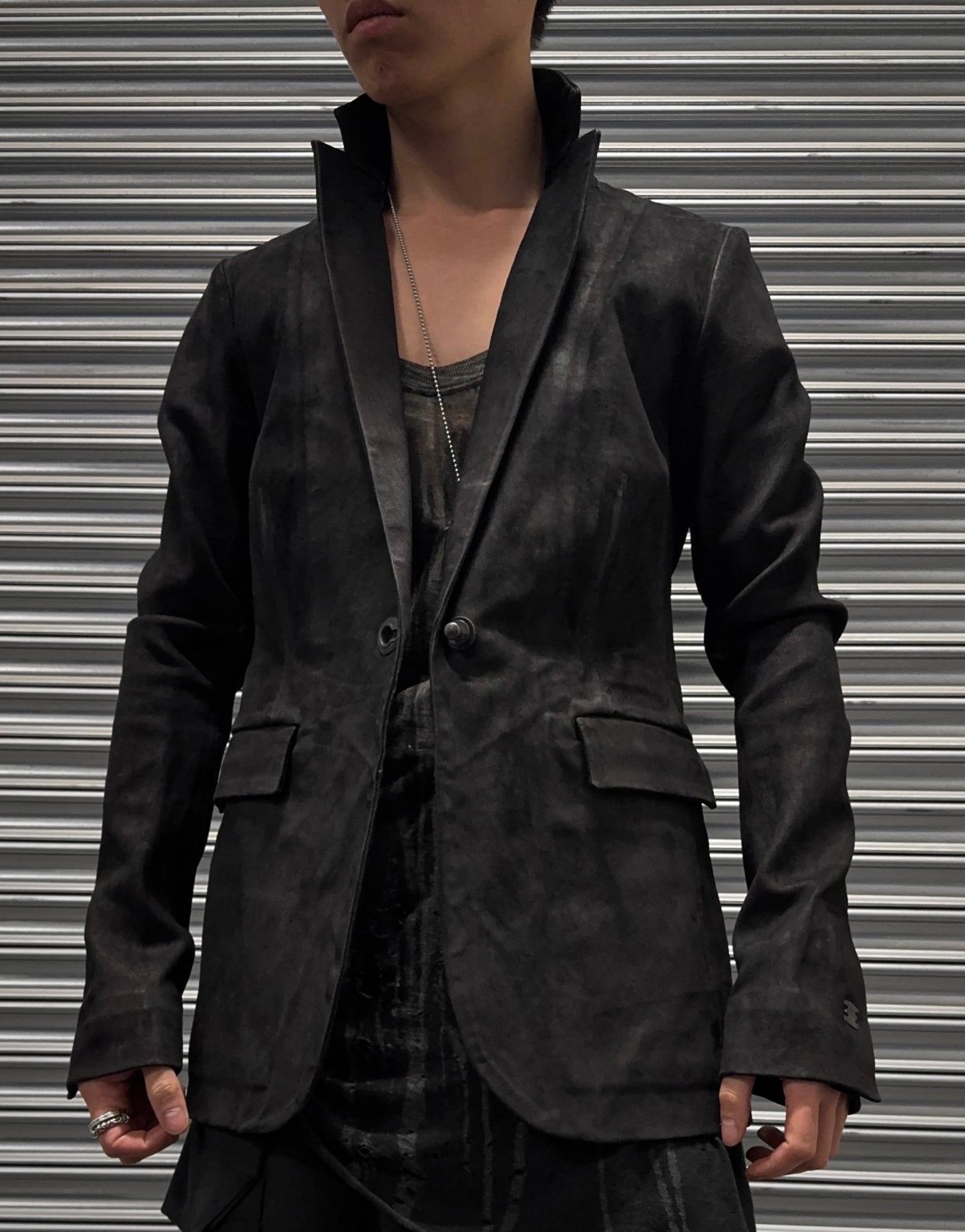Isaac Sellam: “Experience” Calfskin Suede Leather Pionnier Spine Jacket