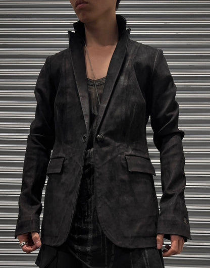 Isaac Sellam: “Experience” Calfskin Suede Leather Pionnier Spine Jacket