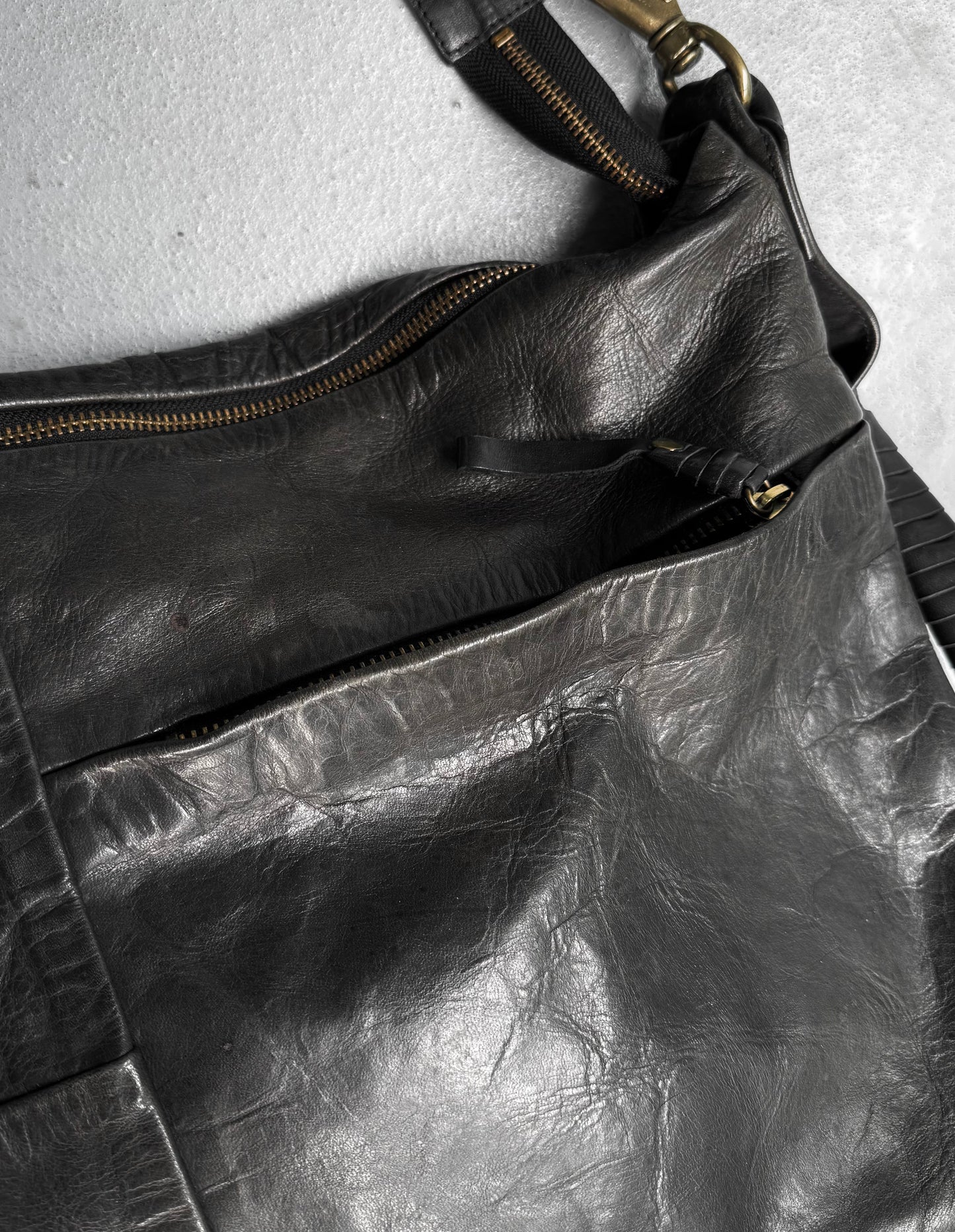 cornelian taurus by daisuke iwanaga ‘Combo Handle’ Horse Leather Boston Bag