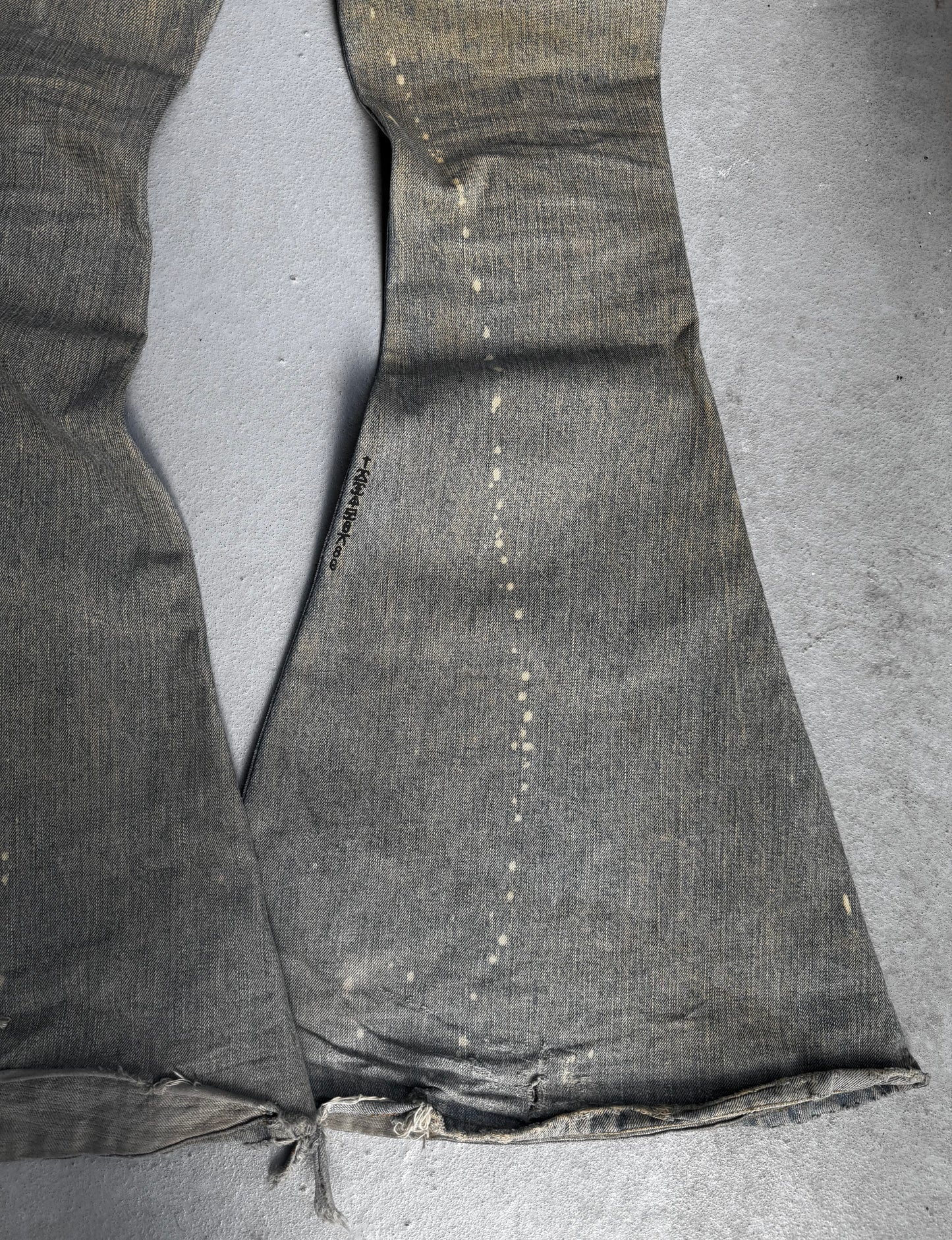 IfSixWasNine Early 00s ‘NO.MUD MAX/SBB 351DK’ Bell-Bottom Flare Denim