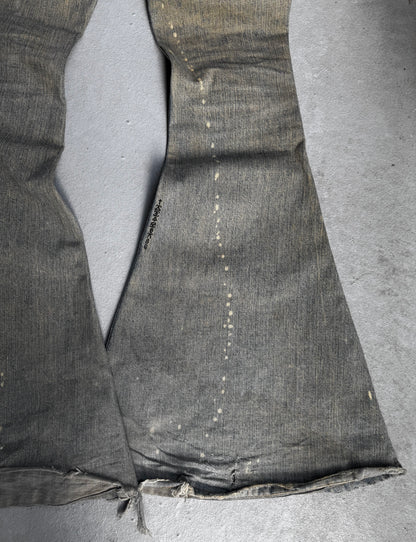 IfSixWasNine Early 00s ‘NO.MUD MAX/SBB 351DK’ Bell-Bottom Flare Denim