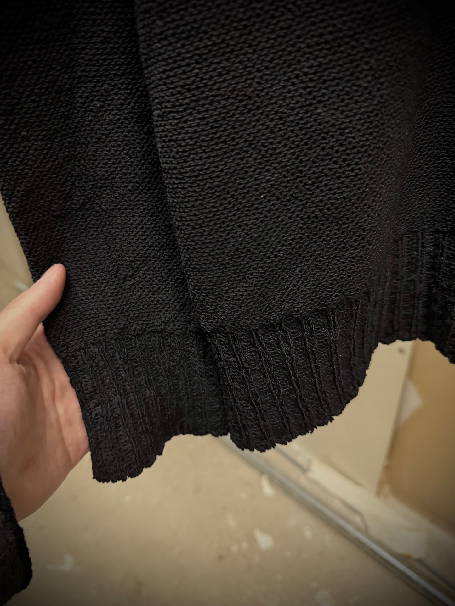 Carol Christian Poell ‘KM/2629-IN PENTASIR/10’ Seamless Round Neck Wool Knitted Sweater detail | DRIEW GARMENTS