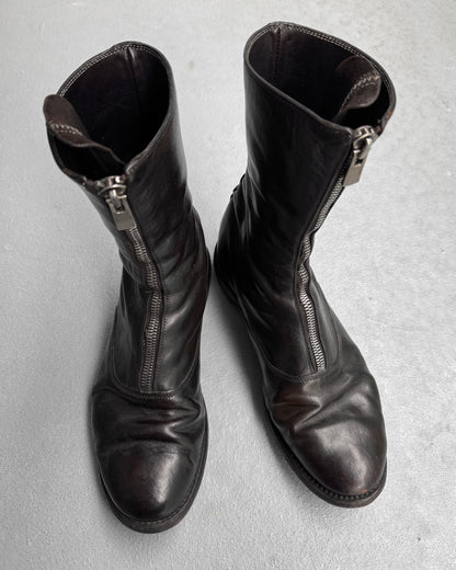 GUIDI ‘310’ Full-grain Horse Leather Front Zip Boots