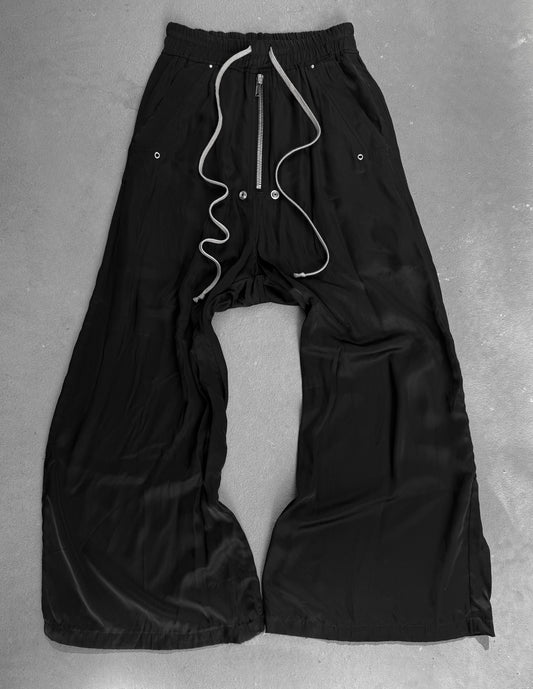 Rick Owens SS26 "HOLLYWOOD" Satin Wide Leg ‘Bela’ Pants