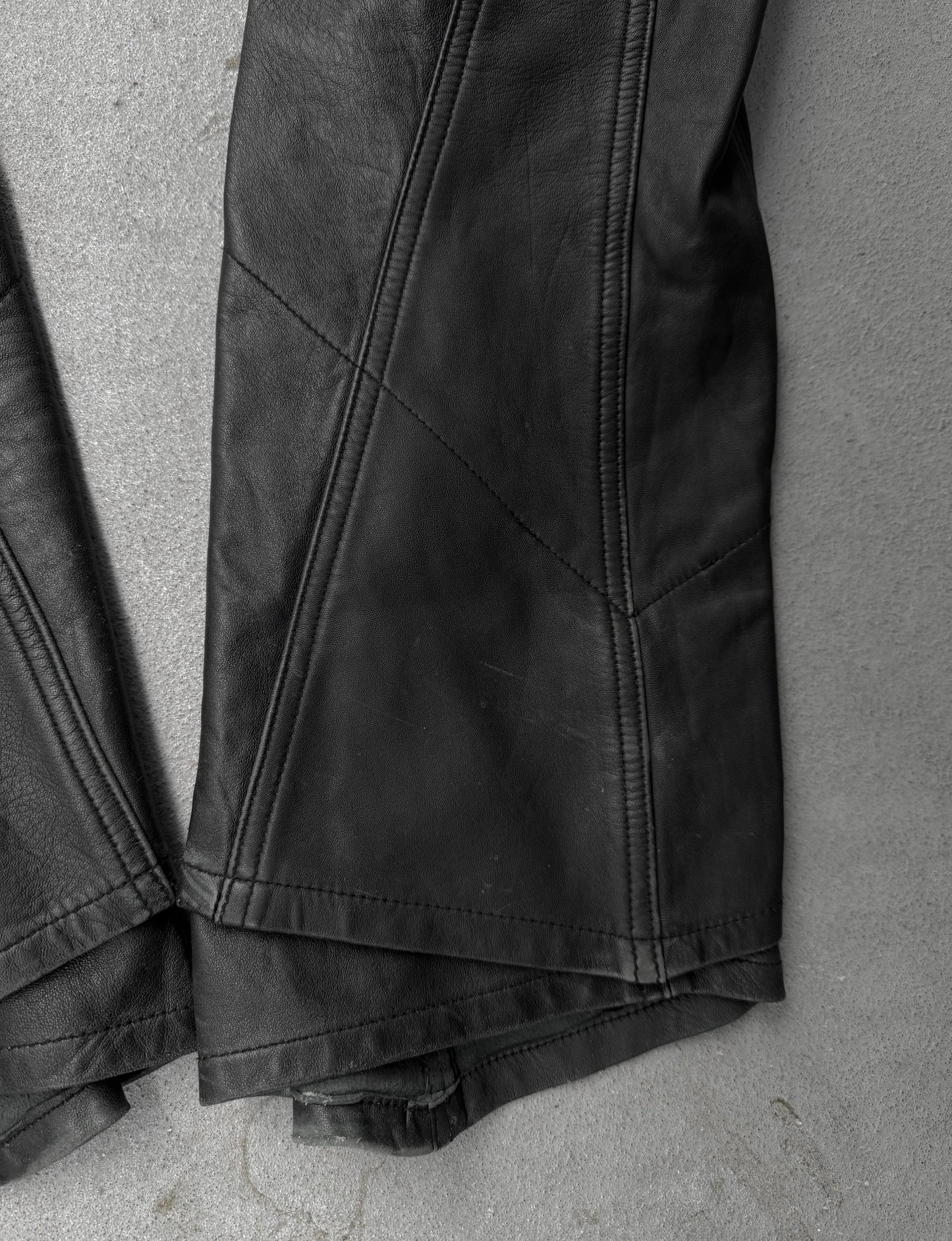 Yasuyuki Ishii Early 00s Padded Biker Sheepskin Leather Pants