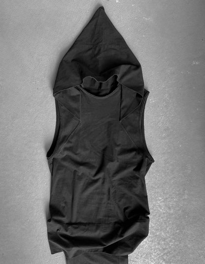 Rick Owens DRKSHDW AW12 "MOUNTAIN" Druid Hood Long Flap Tank Top