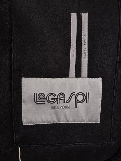 Rick Owens AW19 "LARRY" Legaspi Black Lamb Shearling Coat