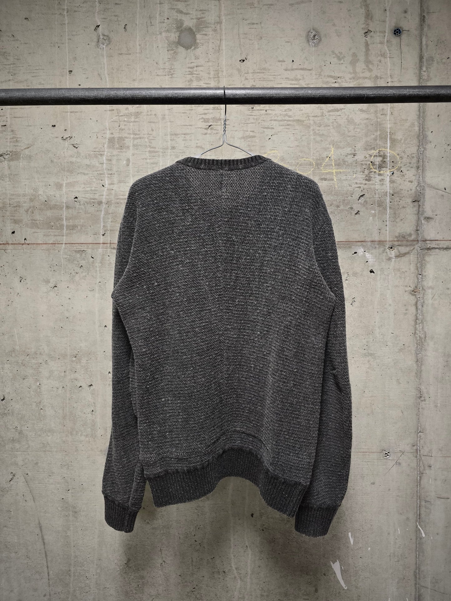 Taichi Murakami AW16-17 Grey Wool Ramie Knit Sweater