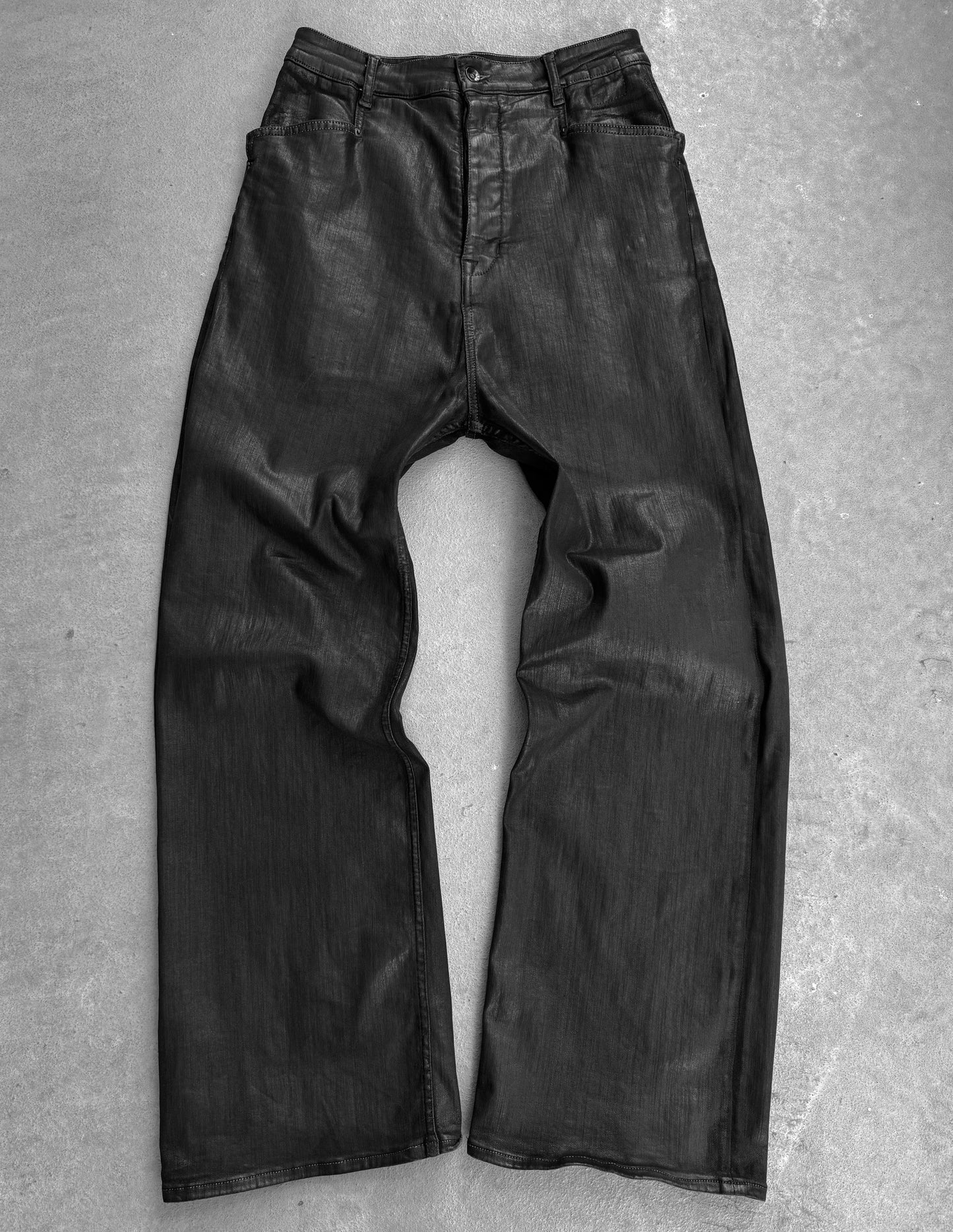 Rick Owens DRKSHDW AW18 "SISYPHUS" 'Mastodon Cut' Waxed Denim