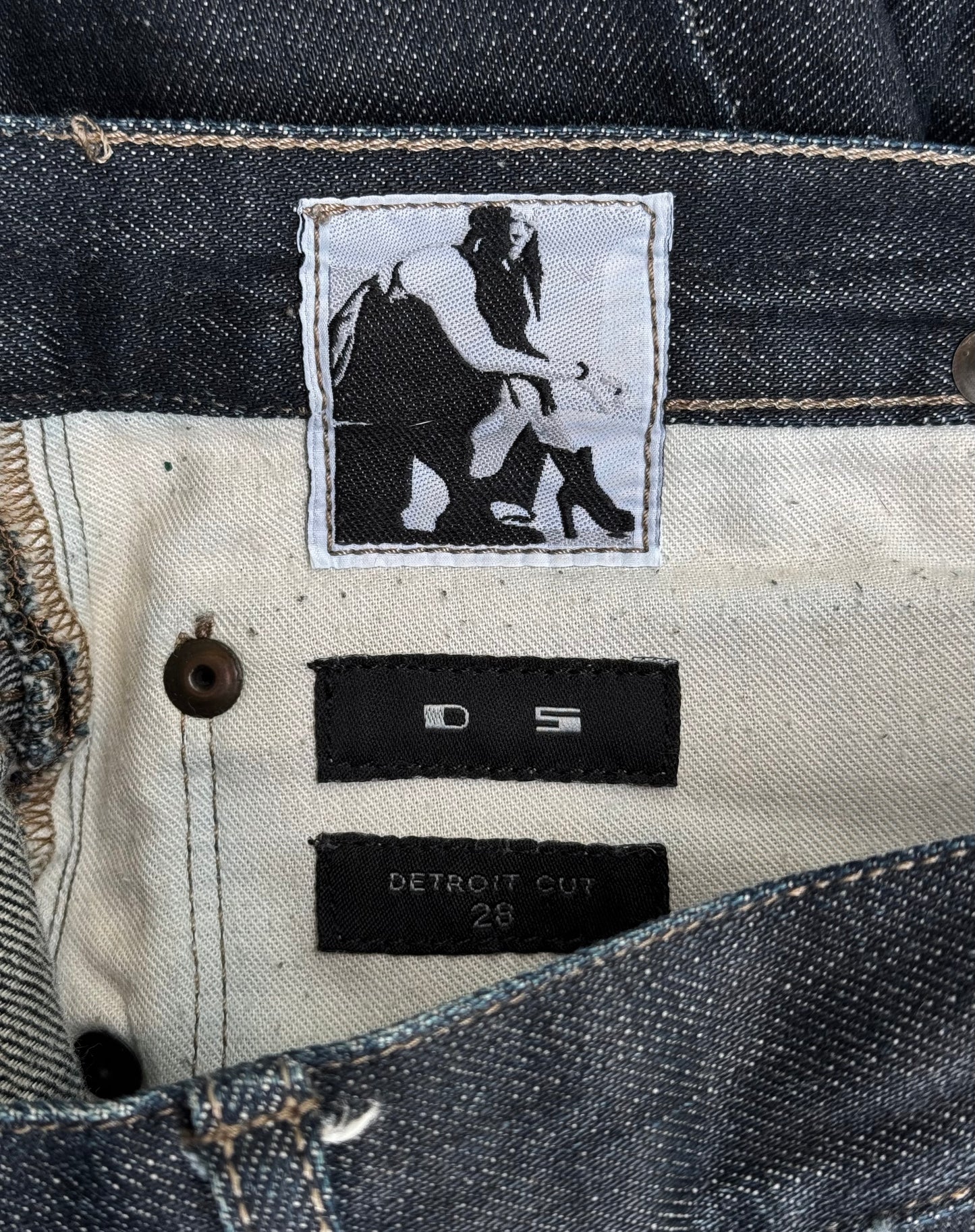 Rick Owens DRKSHDW AW13 “PLINTH” Raw Indigo ‘Detroit Cut’ Denim