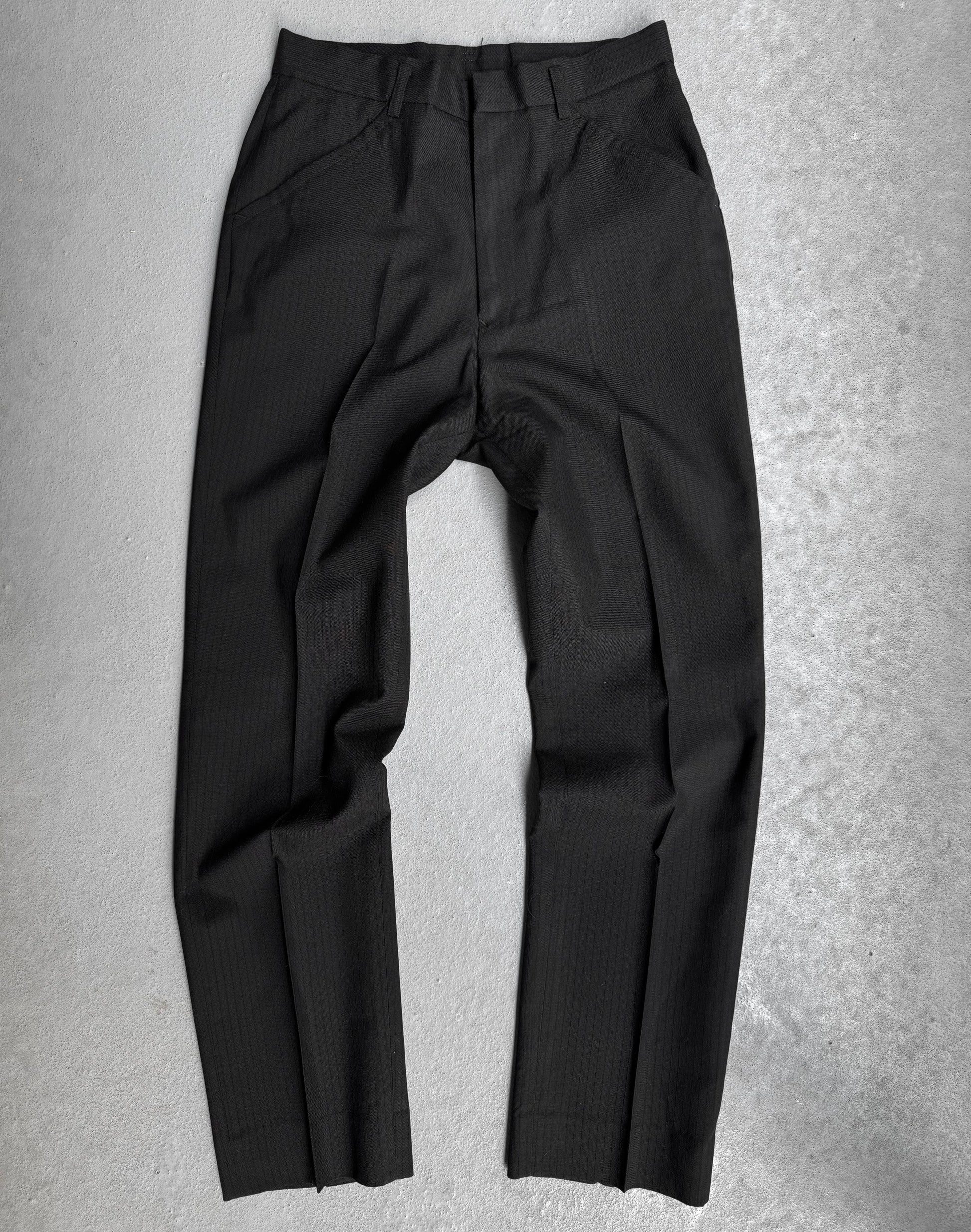 TRANS CONTINENTS Late 90s Wool Pinstripes Dress Pants