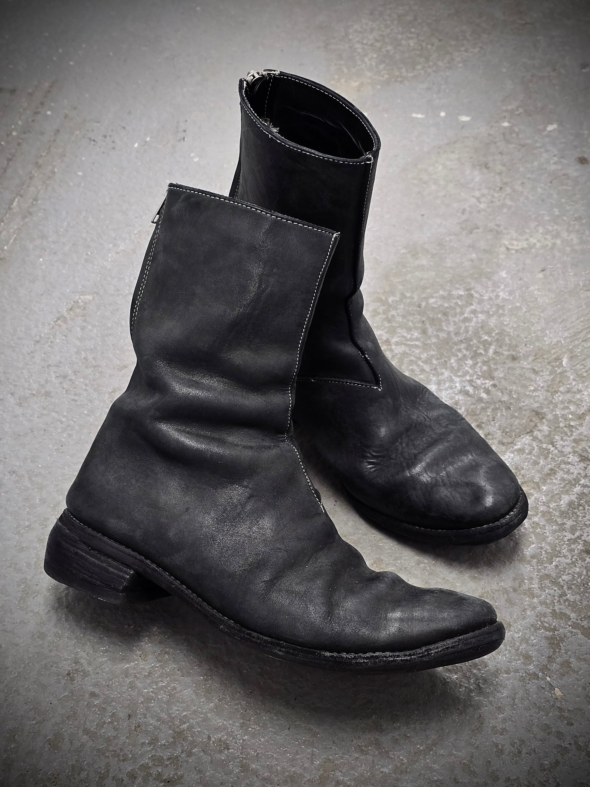 Carol Christian Poell 2009 MALE ‘AM/2521 SX CORS-PTC/12’ Object-dyed Horse Leather Lined Tornado Zip  detail | DRIEW GARMENTS