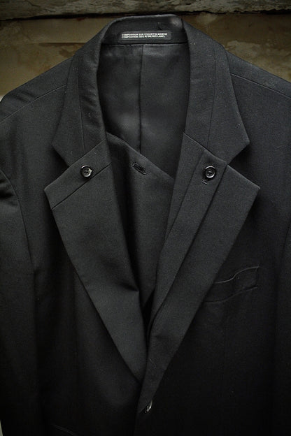 Yohji Yamamoto POUR HOMME AW07 Double Layered Notch Lapel Multi Button Blazer detail | DRIEW GARMENTS